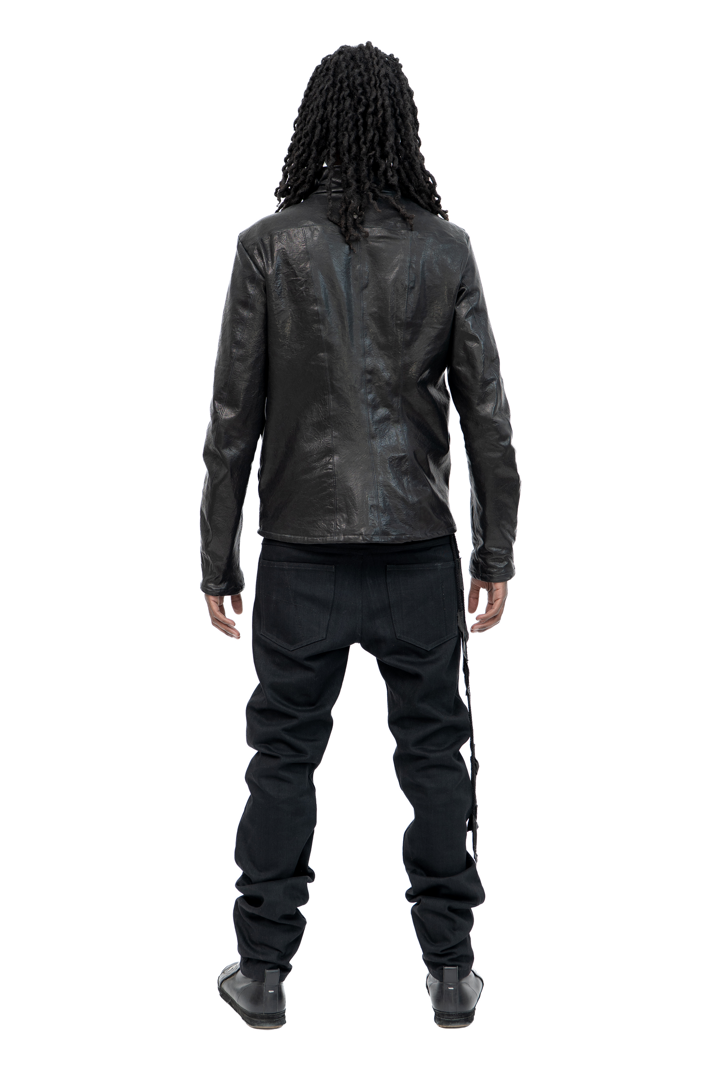 asymetrical leather jacket