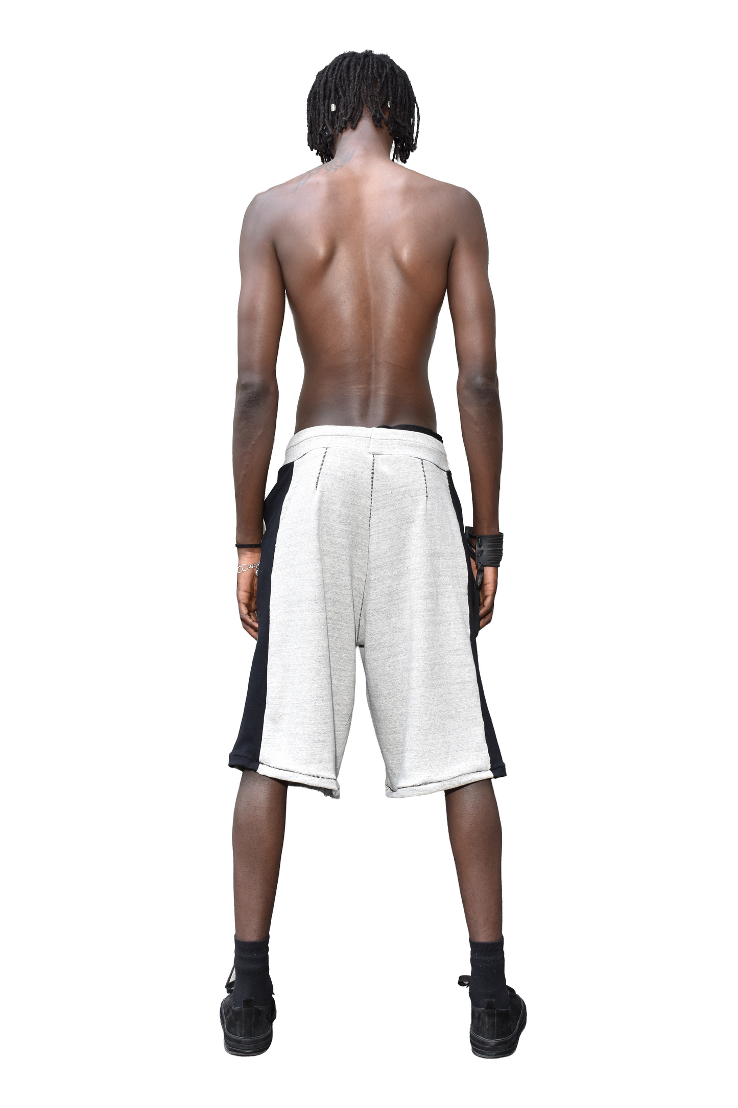 grey low crotch jogger