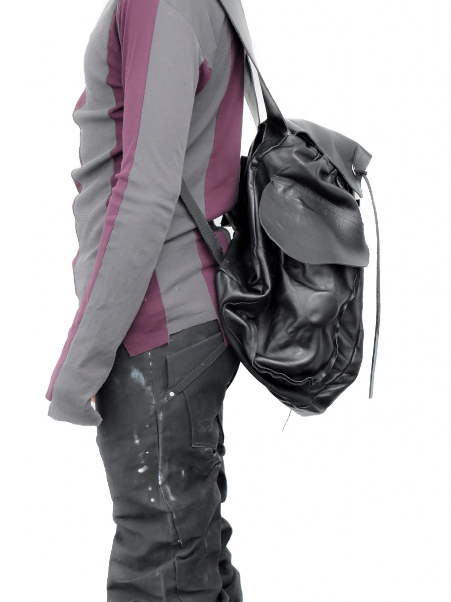 nappa leather embossed backpack