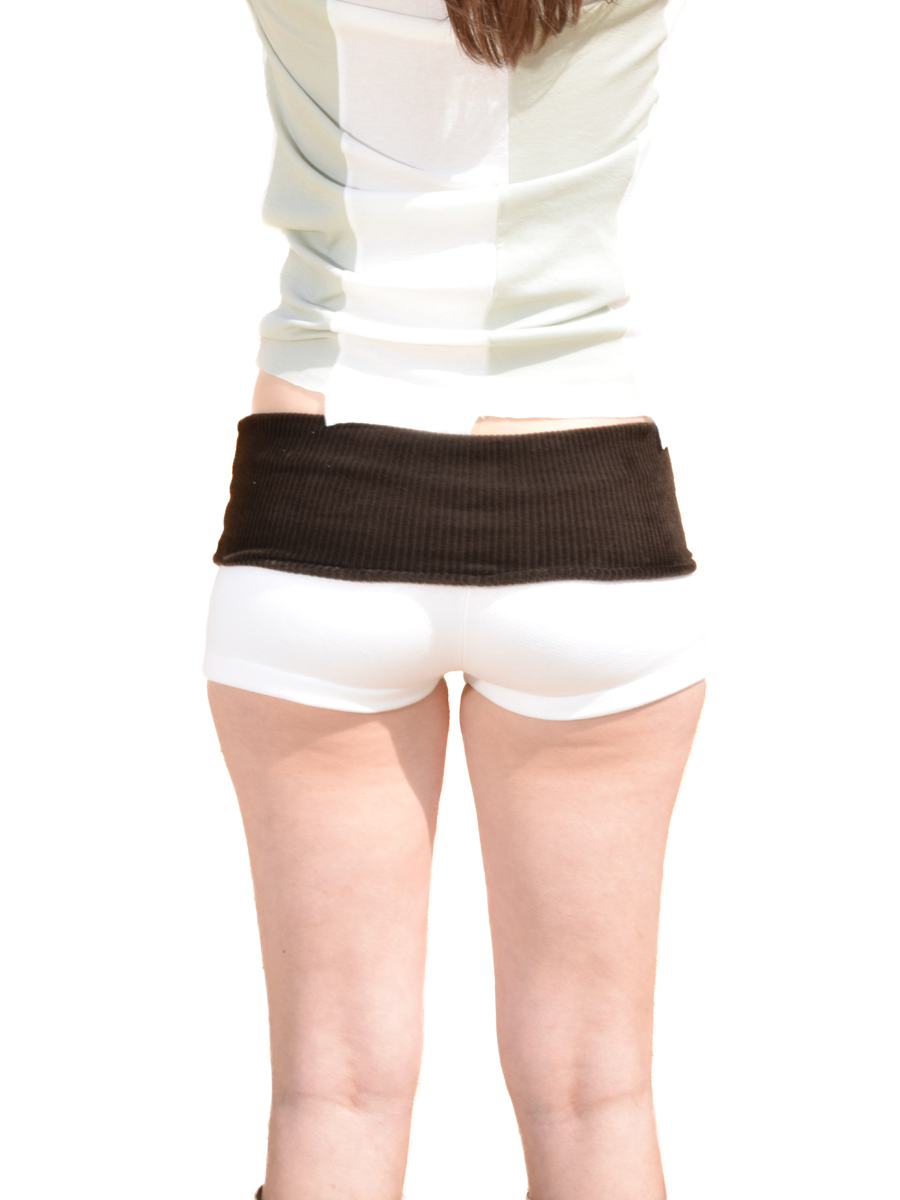 folded waistband shorts