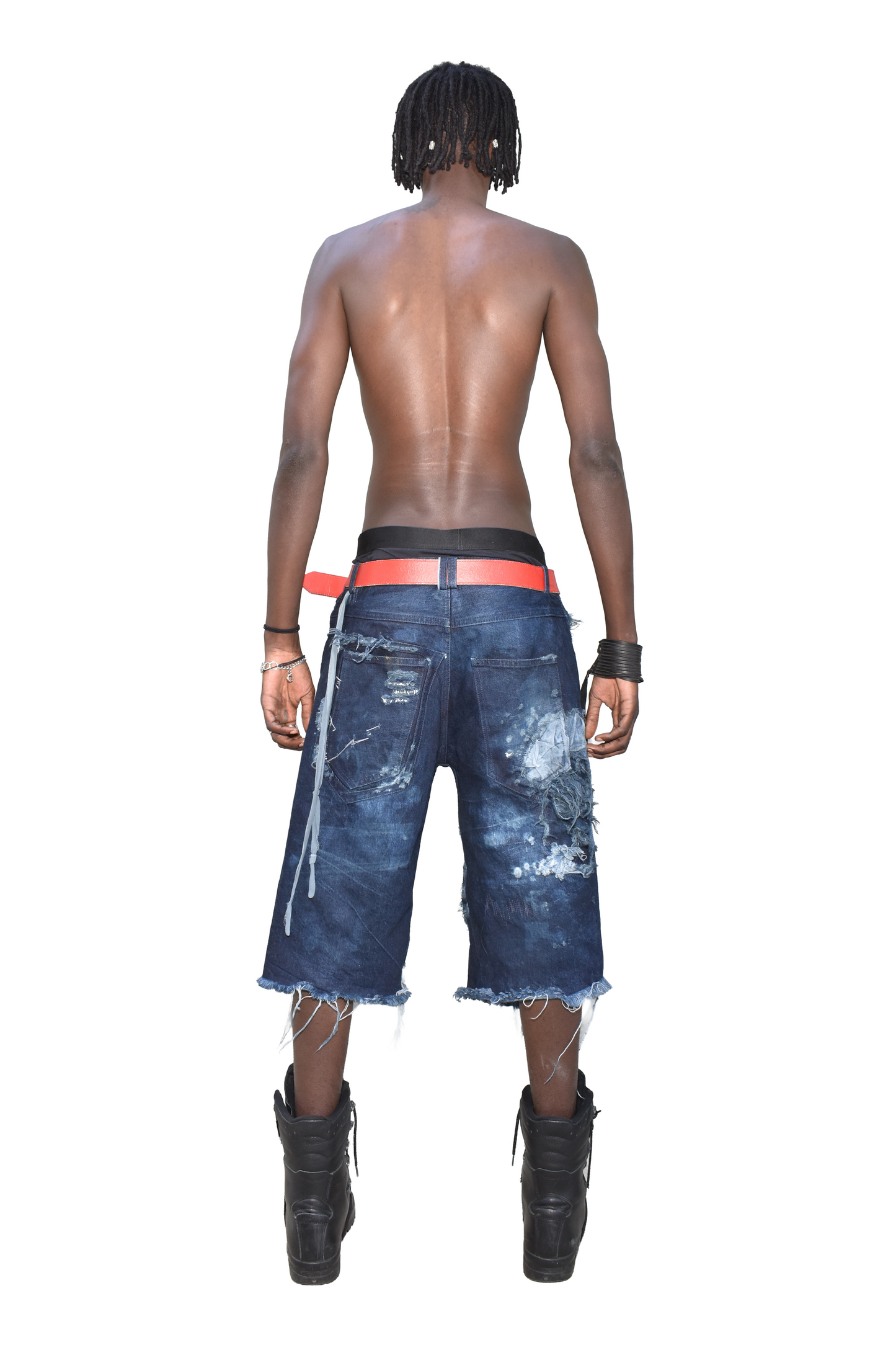 ripped faded selvedge shorts