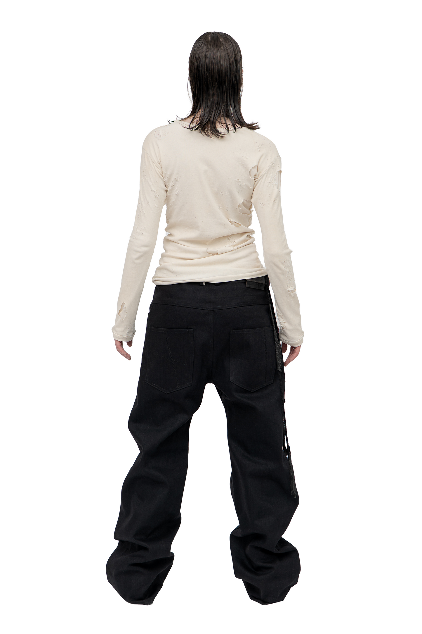 baggy selvedge denim black