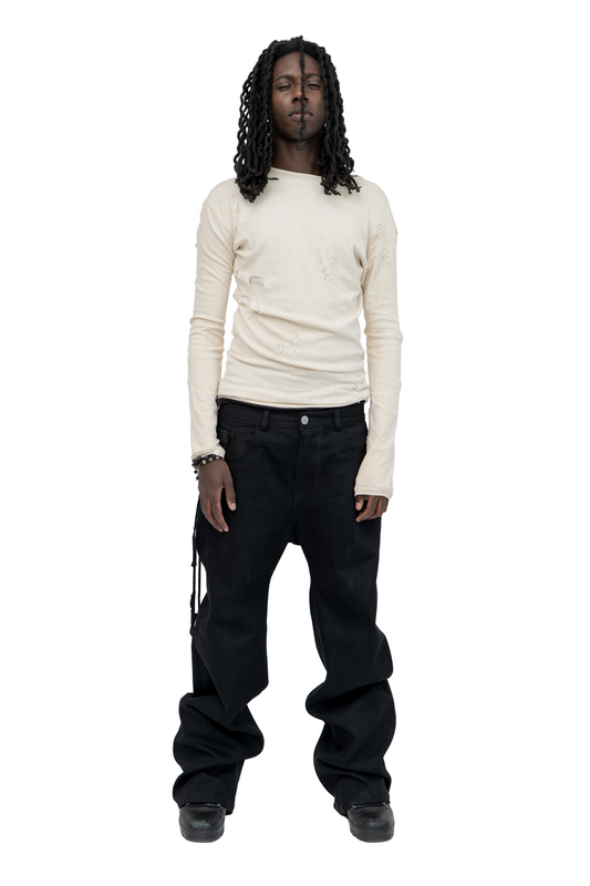 baggy selvedge denim black