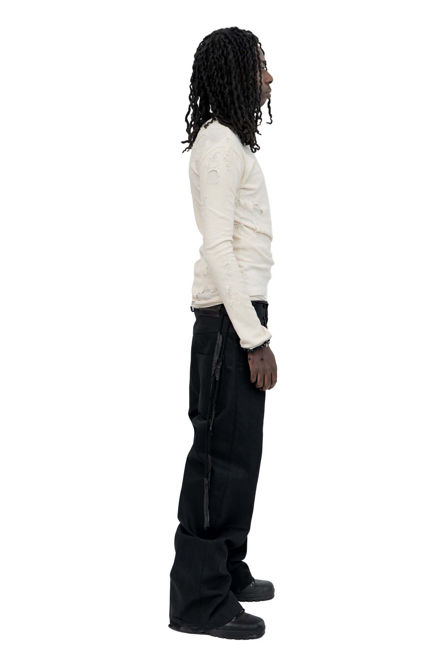 baggy selvedge denim black