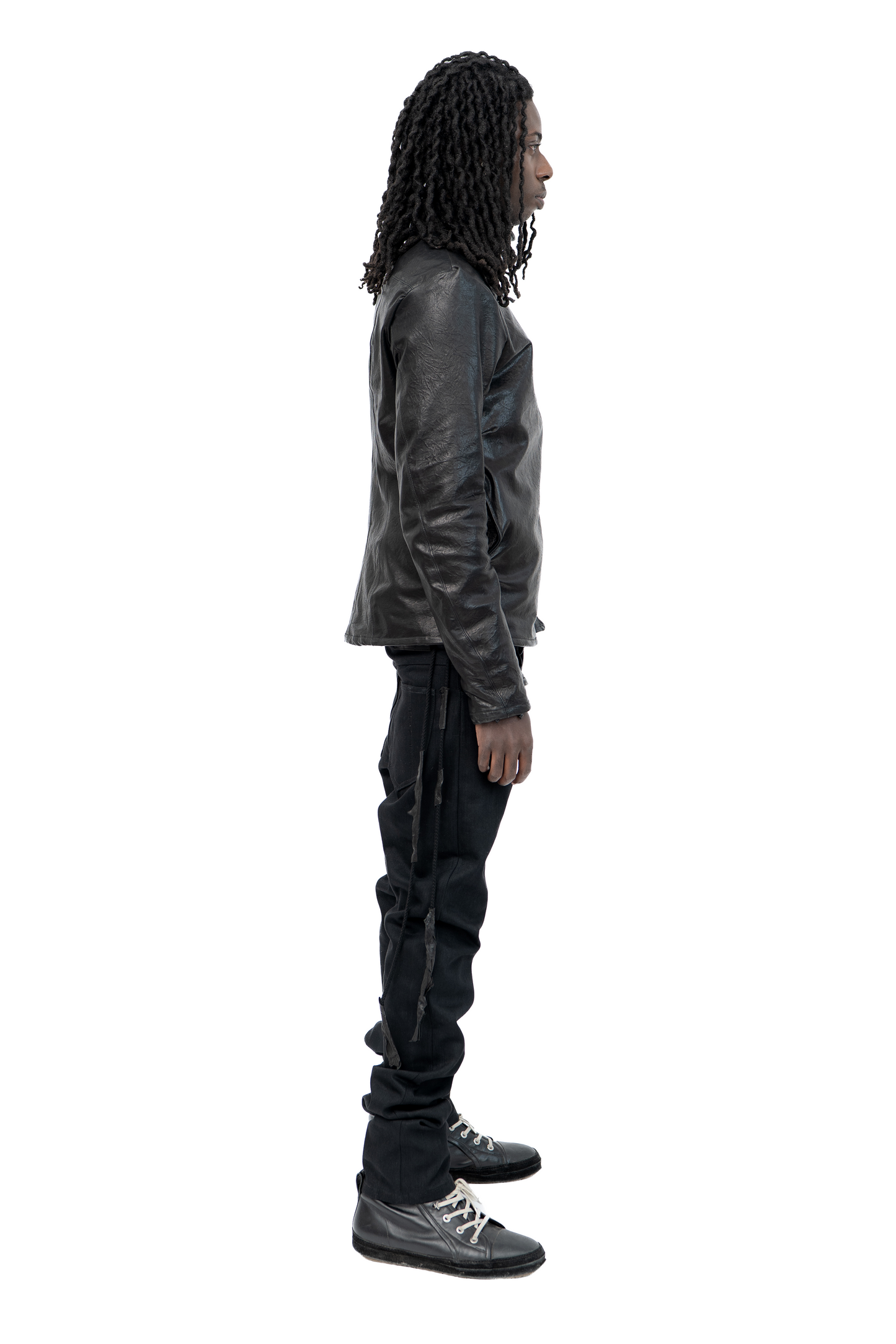 asymetrical leather jacket