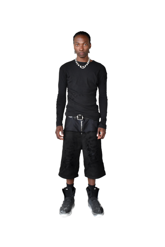 ripped double layered long sleeve