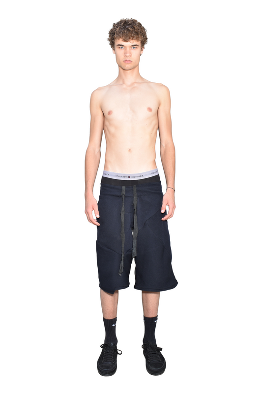 asymmetrical scar-stitch jogger