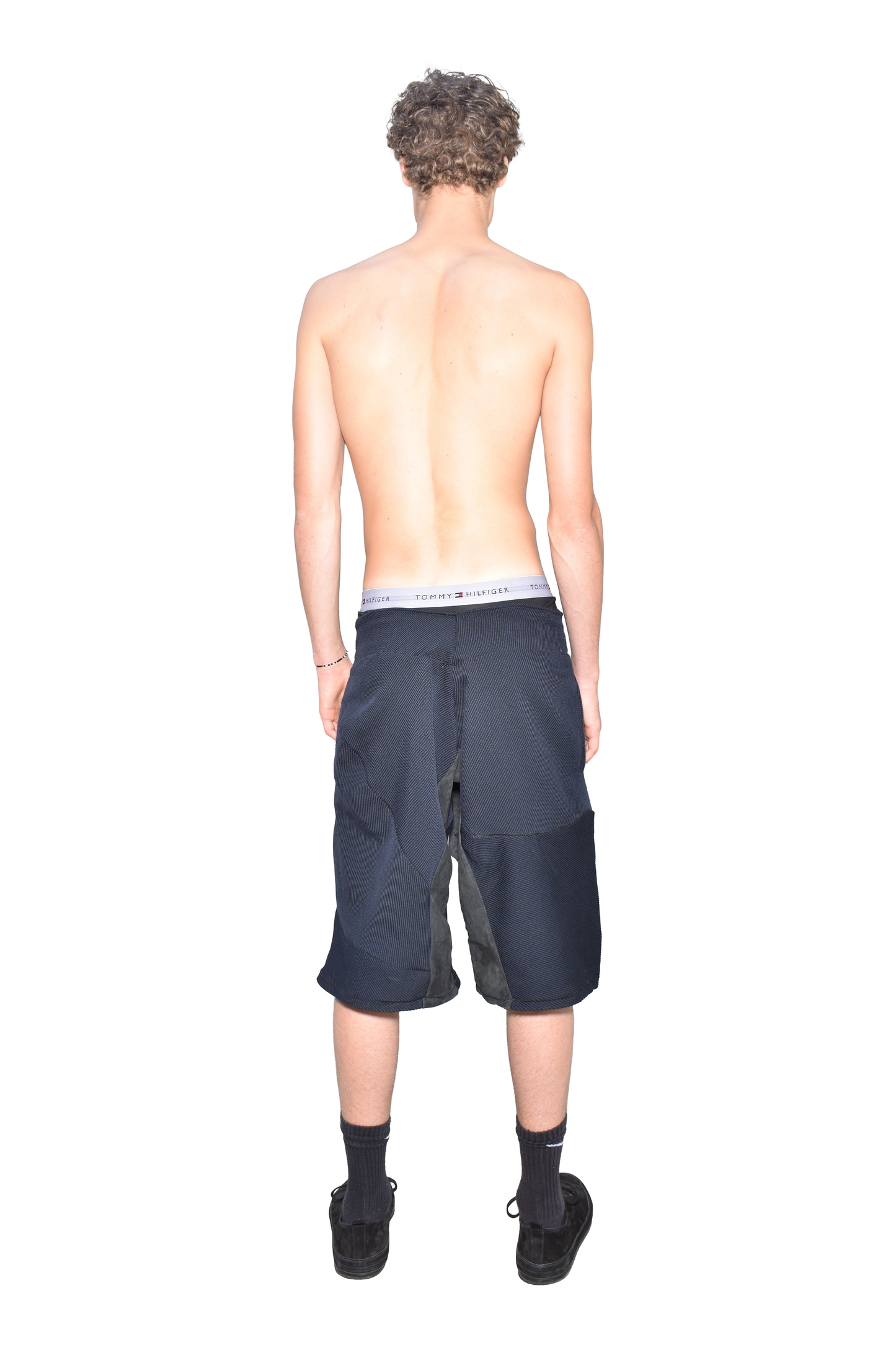 asymmetrical scar-stitch jogger