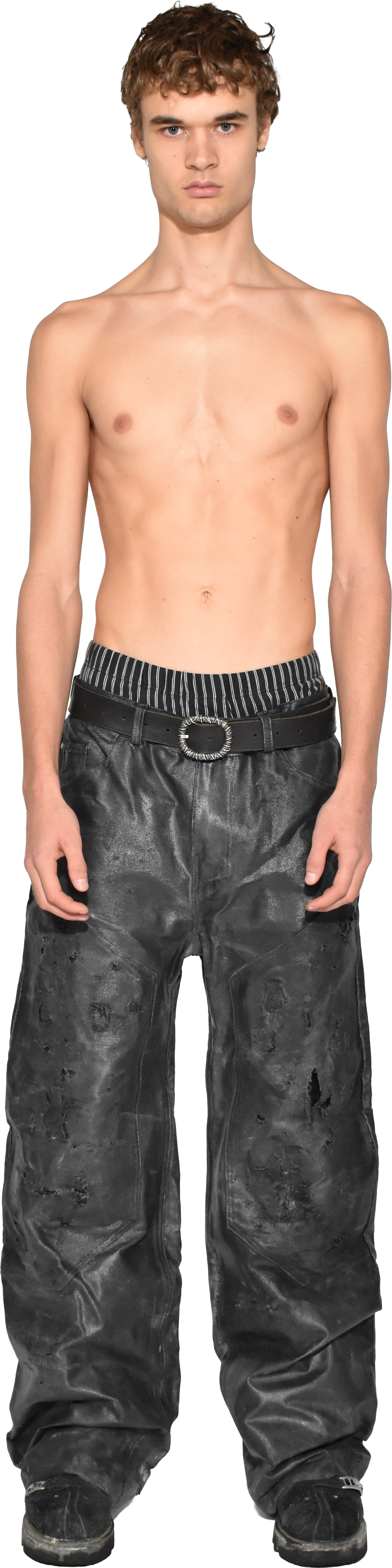 Coated Double knee carpenter denim