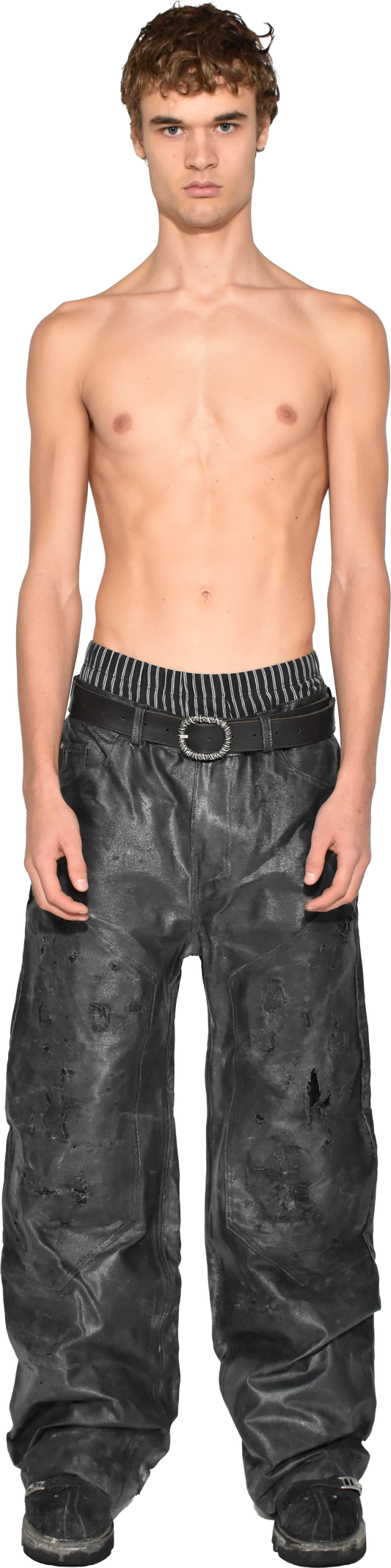 Coated Double knee carpenter denim