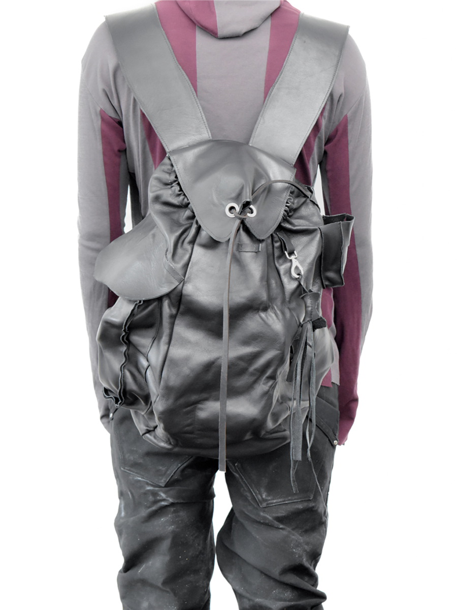 nappa leather embossed backpack